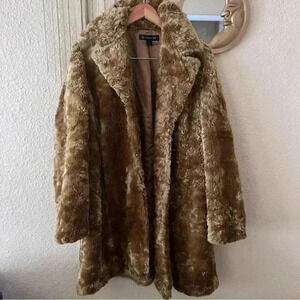 Inc international furry teddy coat Sz large